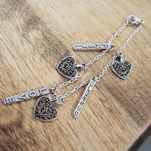 Stunning new silver charm bracelet